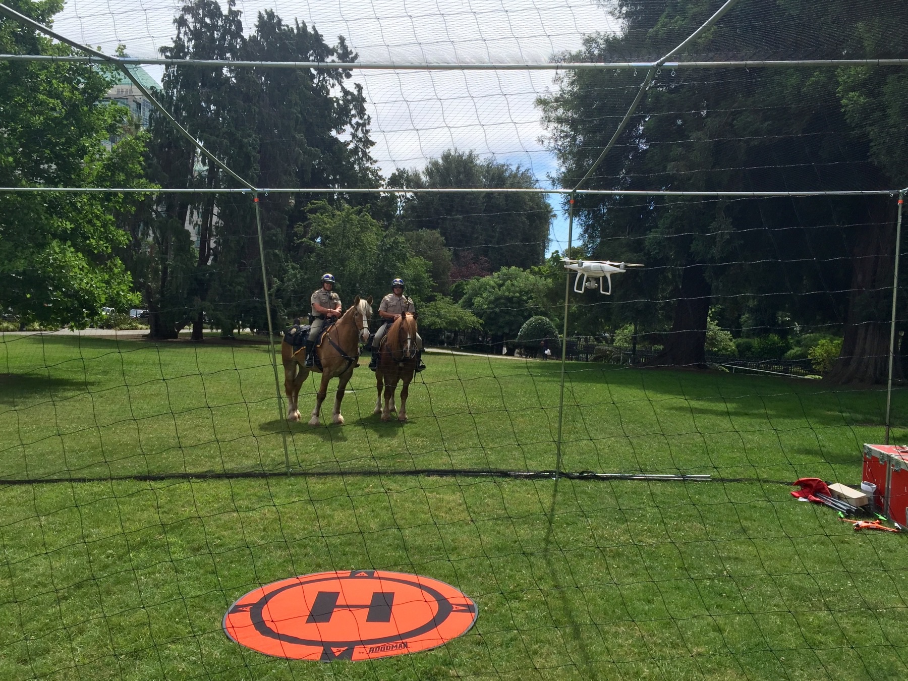   A demonstration area allowed people who would not normally have the opportunity to see how UAVs work in a safe, positive environment  