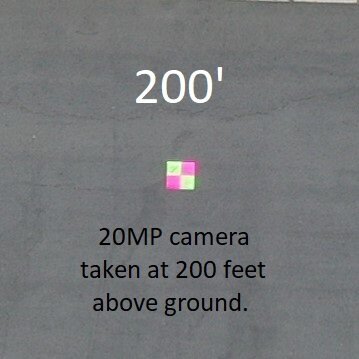 Aerotas ground control point visibility at 200 feet above ground level