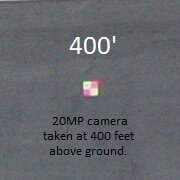 Aerotas ground control point visibility at 400 feet above ground level