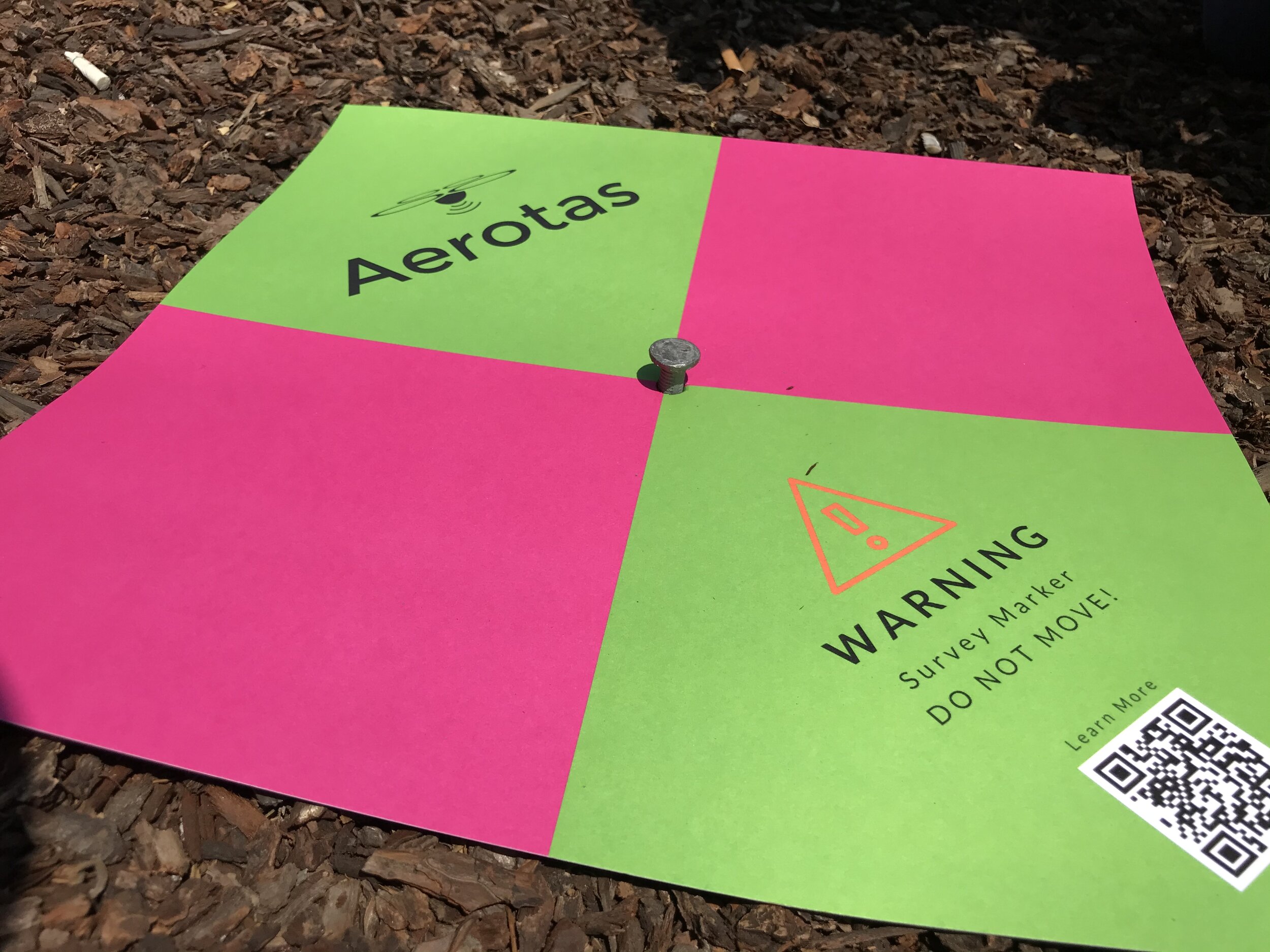 Aerotas ground control points laid out together