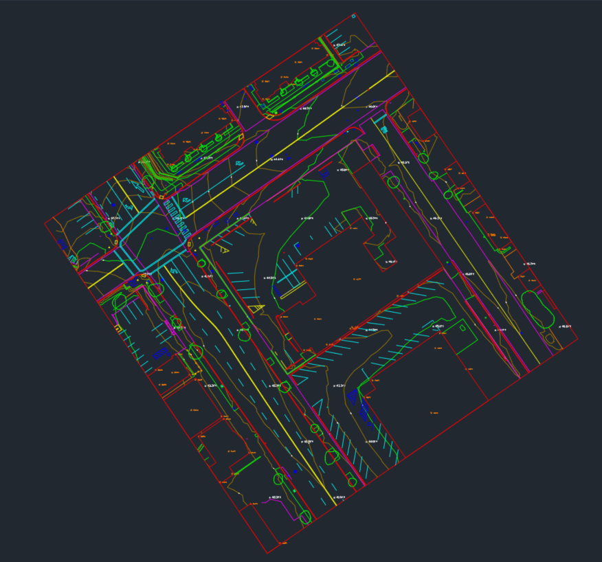 CAD source deliverable showing drafted mapping output.